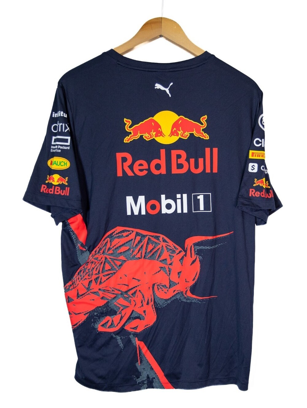 Red Bull Racing F1 Men's T-Shirt, RBR Formula 1 Team Tee Jersey - Men's L